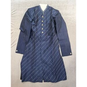 New Navy Blue South Asian Kurta Size 32 Gold Buttons